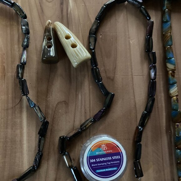 Artisan Bead & Charm Bundle – Moroccan Glass, Howlite Crosses, Turquoise & More - Picture 4 of 14